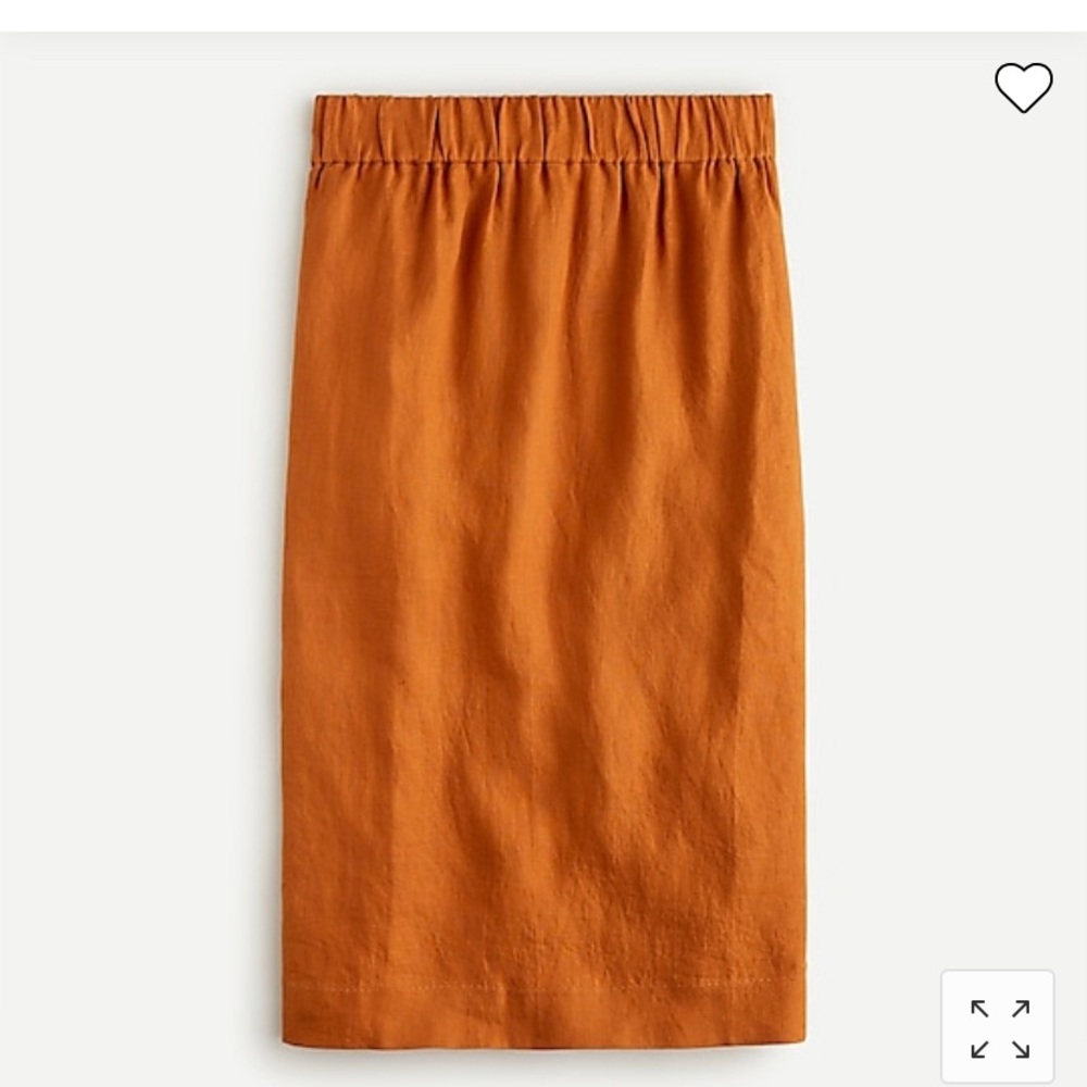 Pull on linen skirt